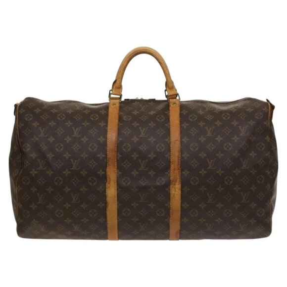 LOUIS VUITTON Monogram Keepall Bandouliere 60 Boston Bag M41412 LV Auth 122076 - Picture 1 of 15